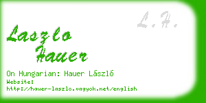 laszlo hauer business card